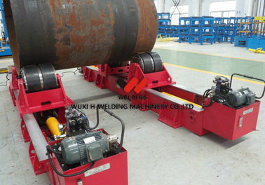 Lead Screw Adjusting Welding Rotator 20Tons With Steel And Rubber Roller