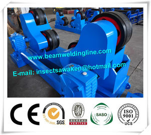 Blue Conventional Welding Rotator , Self Aligned Welding Turning Rolls